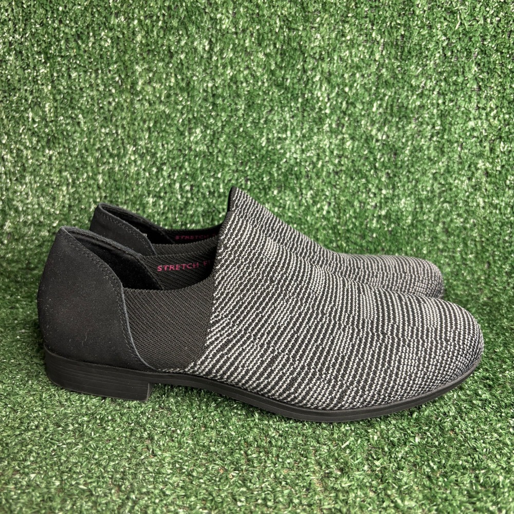 NEW Skechers Cleo Prep Step Slip On Air Cooled Memory Foam Loafer Black Womens 7